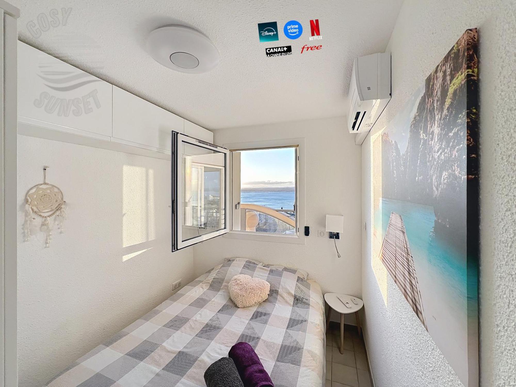 T2 Terrasse Vue Panoramique, Piscine, Parking, Wifi, 2 Tv Connectees, Netflix, Clim, Ascenseur, Barbecue Apartment Sète