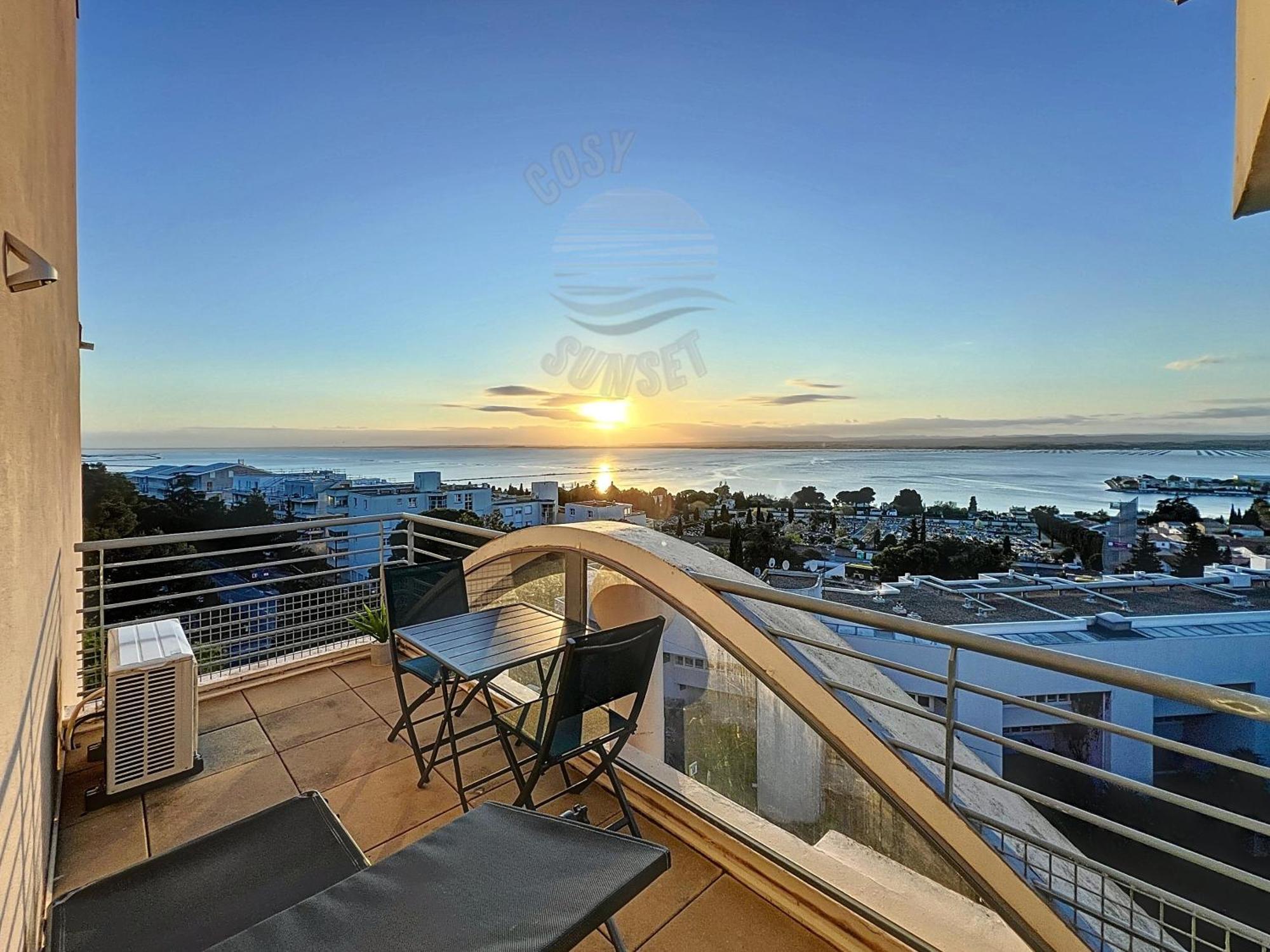 T2 Terrasse Vue Panoramique, Piscine, Parking, Wifi, 2 Tv Connectees, Netflix, Clim, Ascenseur, Barbecue Apartment Sète